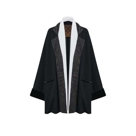 Crystal Lapel Robe Jacket .